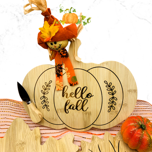 Hello Fall Cheese Board Set: The Perfect Beginning to Any Gathering!