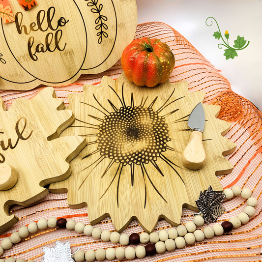 Sunflower Cheese Board Set: The Perfect Beginning to Any Gathering!